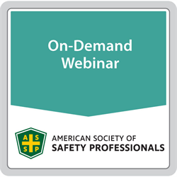 On Demand: ANSI/ASSP Z244.1: The Control of Hazardous Energy Lockout, Tagout and Alternative Methods